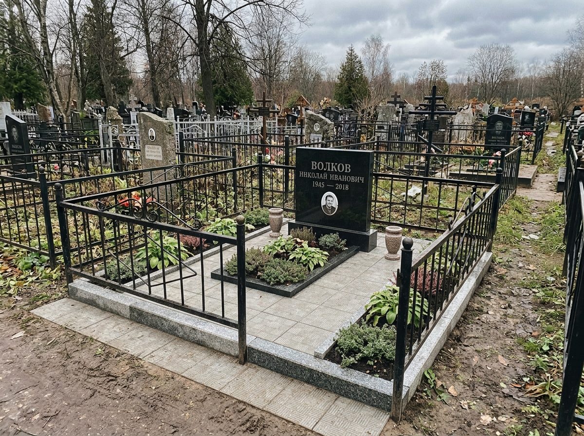 После: Благоустройство могилы
